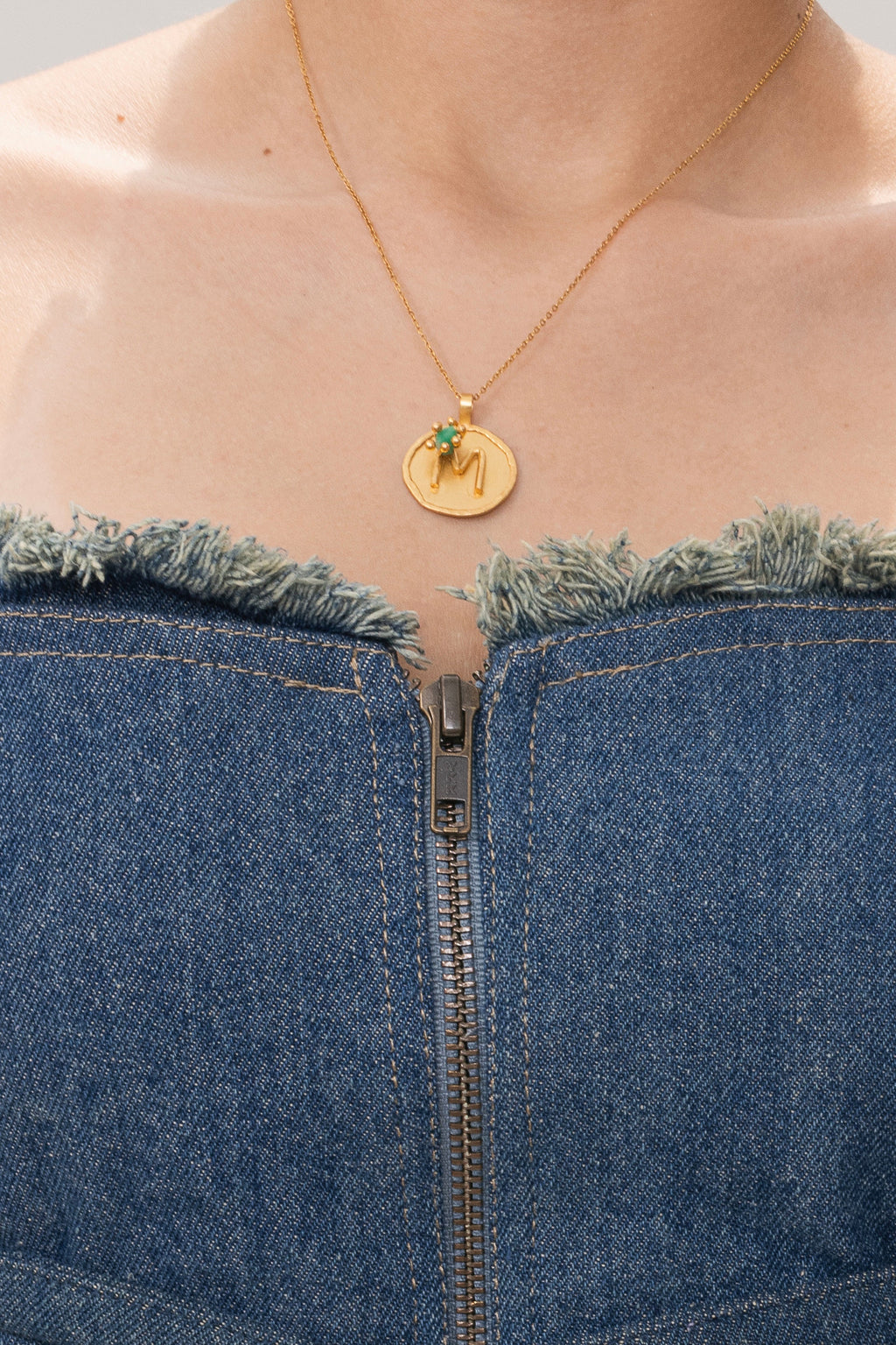 Collar "Tell Me More" Medalla - Esmeralda