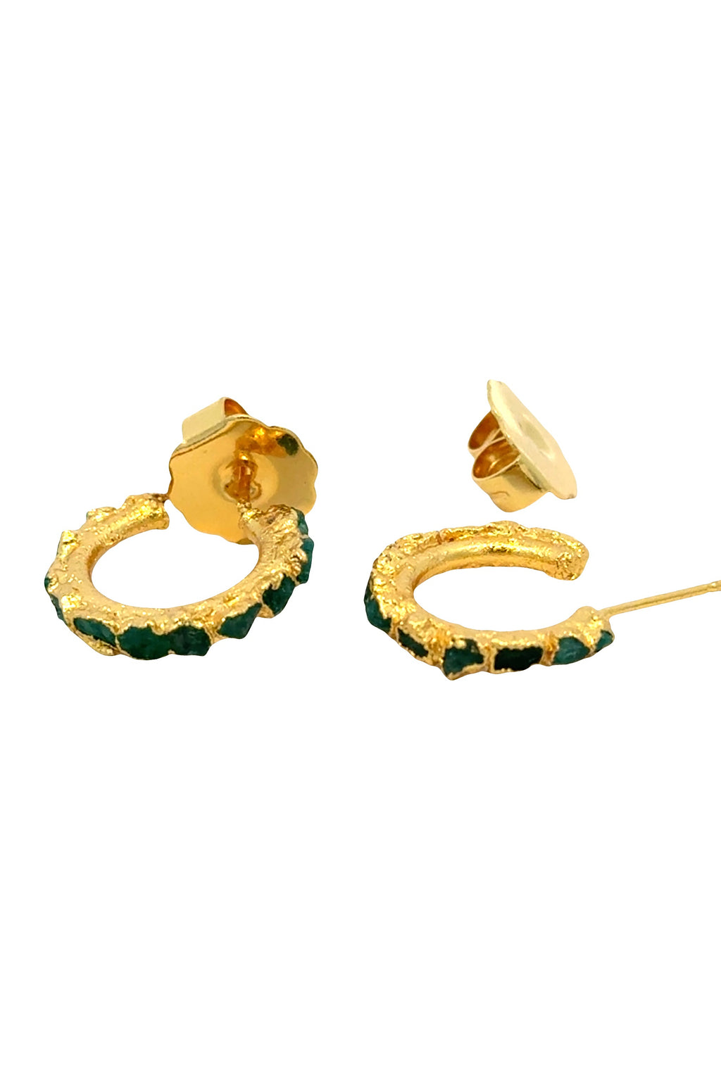 Infinity Stone Hoops - Esmeraldas