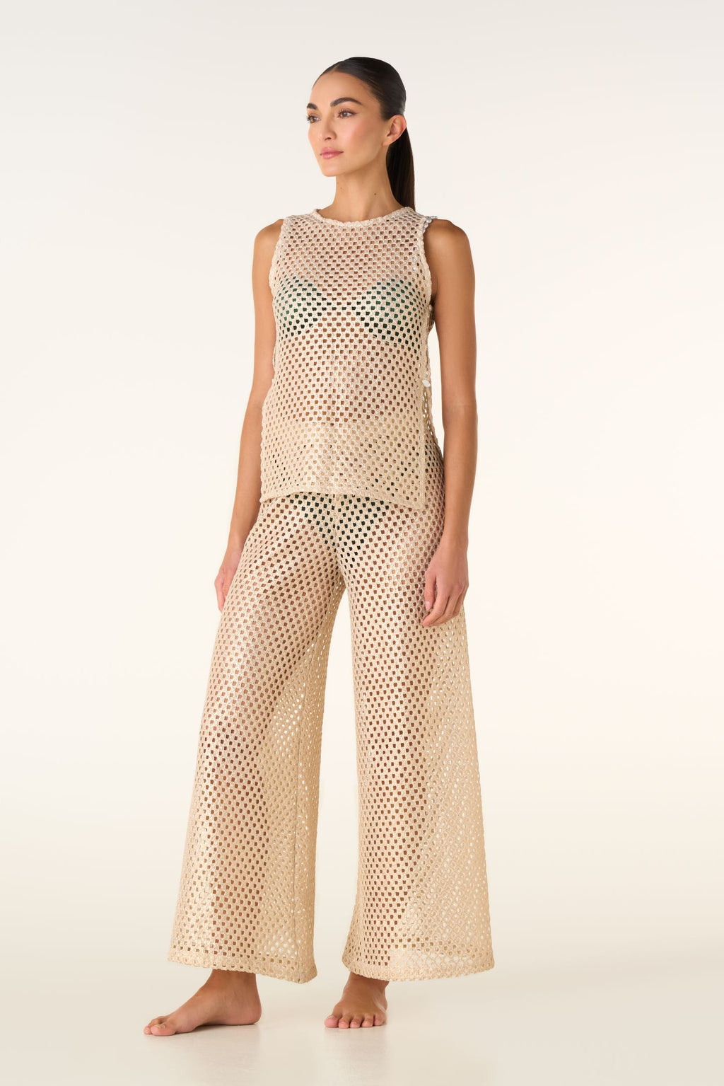 Yere pants net Gold