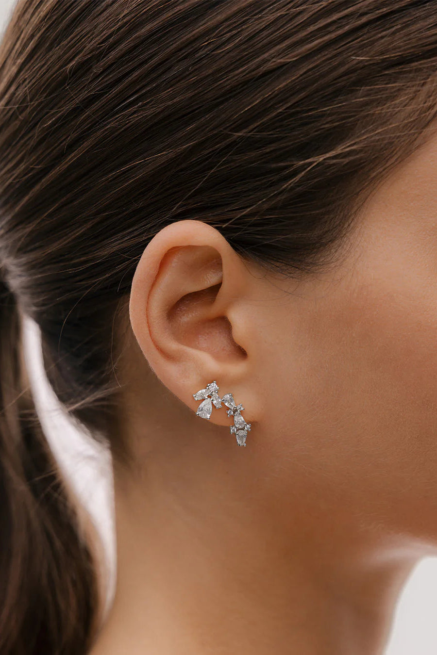 Aretes Gota 3 cristales