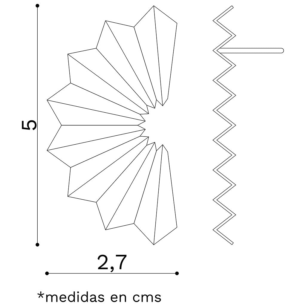Abanicos dorados medianos