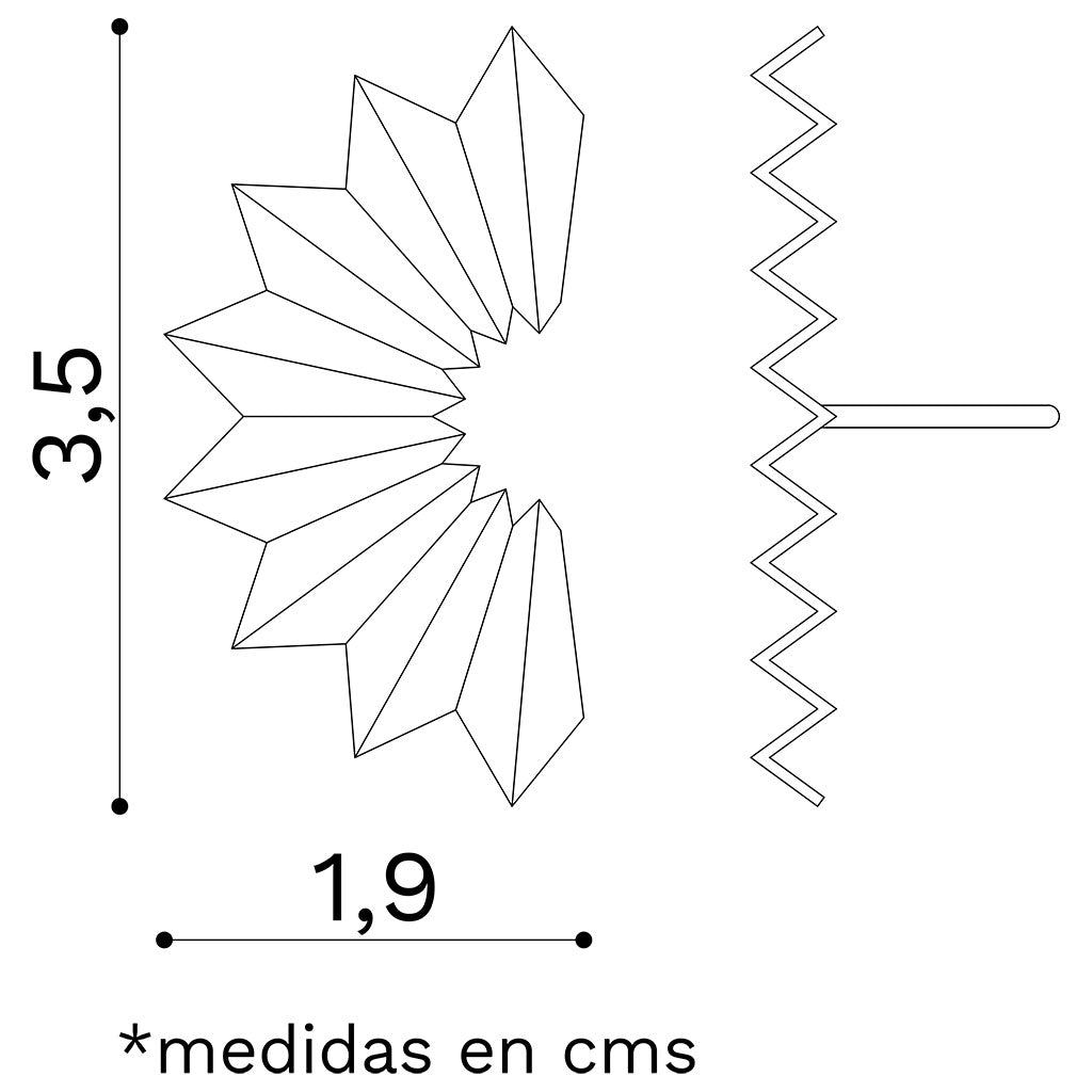 Abanicos plateados chicos
