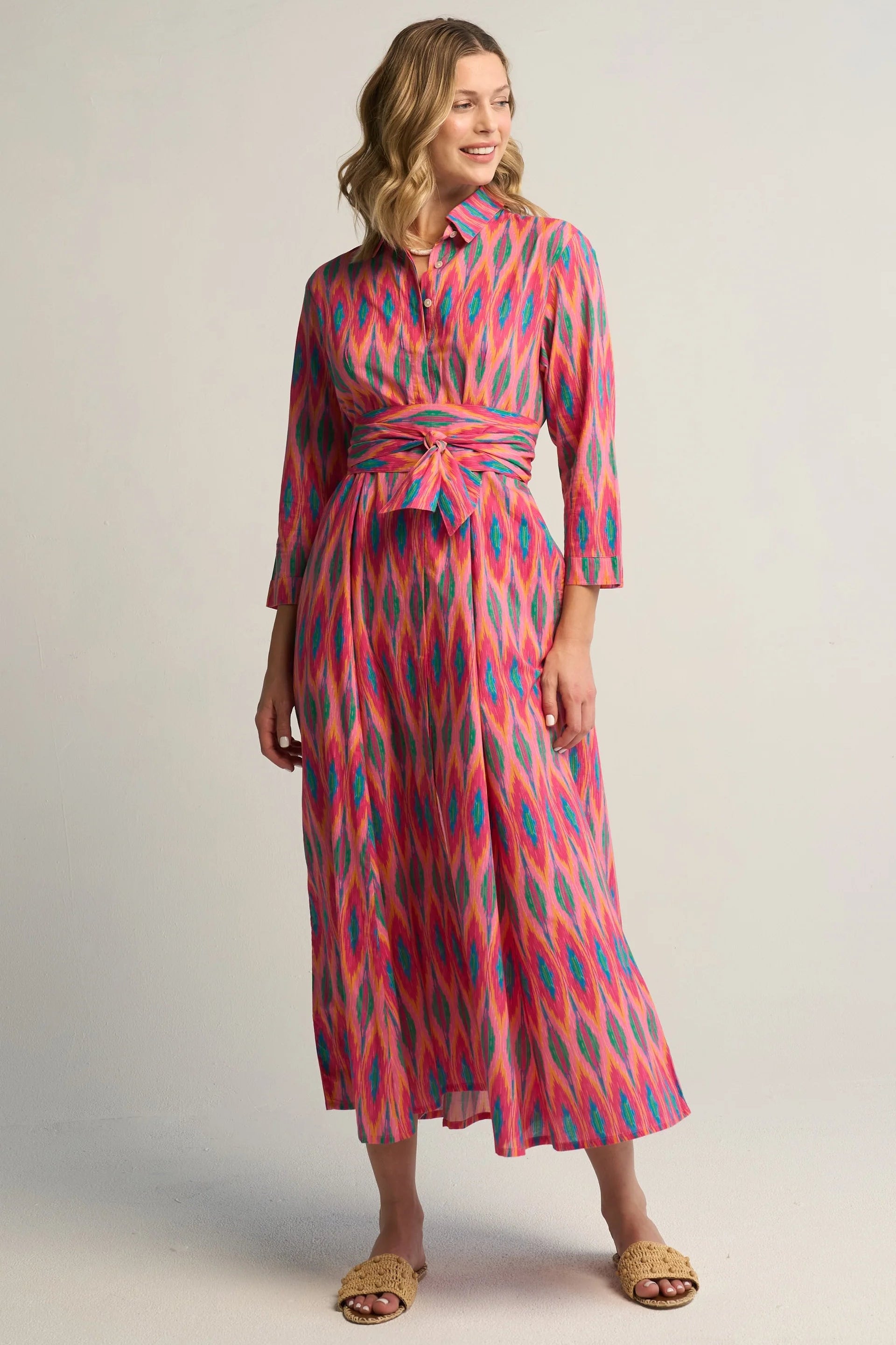 Luciana Ikat Fuchsia