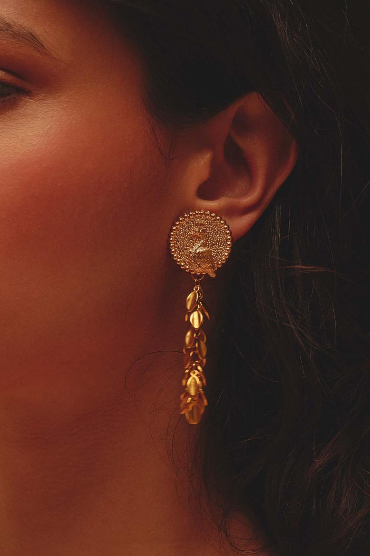 Aretes Mayura Pavo real