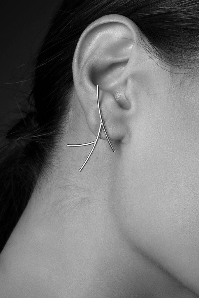 Aretes Rhipsalis plateados