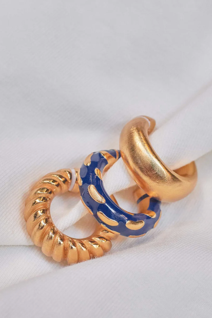 3 Earcuffs Montana Azul