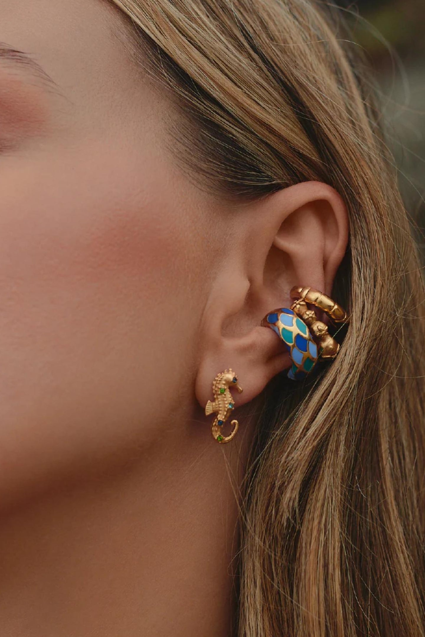 Earcuff Sirena de oro