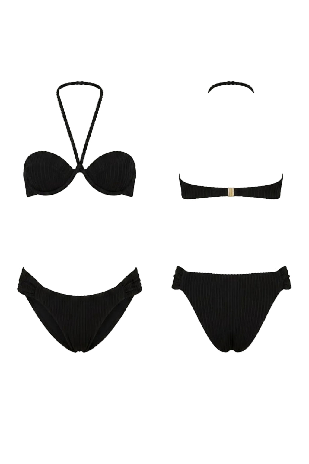 Bikini Coralia Shell Black